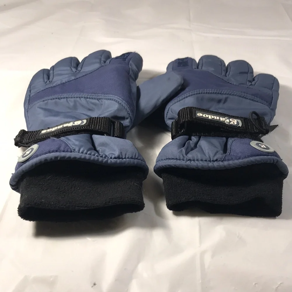 Grandpa Kids Blue Gore-Tex Functional Curve Ski Snowboarding PrimaLoft Gloves